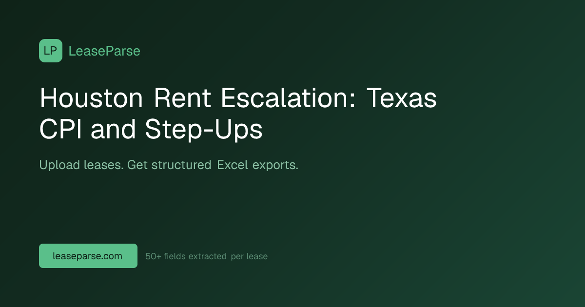 Houston Rent Escalation: Texas CPI and Step-Ups